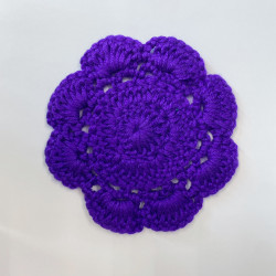 手工編織杯墊 (細, 紫)